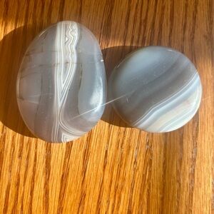 Elegant Gray Agate Home Decor Stones